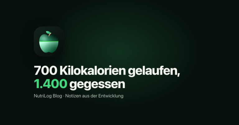 700 Kilokalorien gelaufen, 1.400 gegessen
